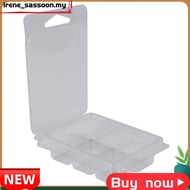 100 Packs Wax Melt Clamshells Molds Square, 6 Cavity Clear Plastic Cube Tray for Candle-Making & Soa