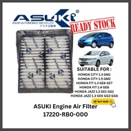 ASUKI Engine Air Filter Honda City GM1 GM2 Fit GE6 GE7 GE8 GE9 Freed GB3 GB4 Jazz GE1 GG1 GE6 GG3 Sp
