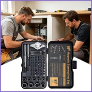 Magnetic Ratchet Screwdriver Set Precise T-Handle Tool Kit 66-in-1 Ergonomic Grip Mini Ratchet Set f