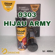 Cat Pilox Diton Premium ARMY GREEN 9303 400cc warna hijau gelap tentara sepeda motor mobil pylox