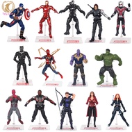 Marvel Avengers Figures Toys Spider Man Iron Man Movable Bracket Version Figure Model Gifts For Fans Kids