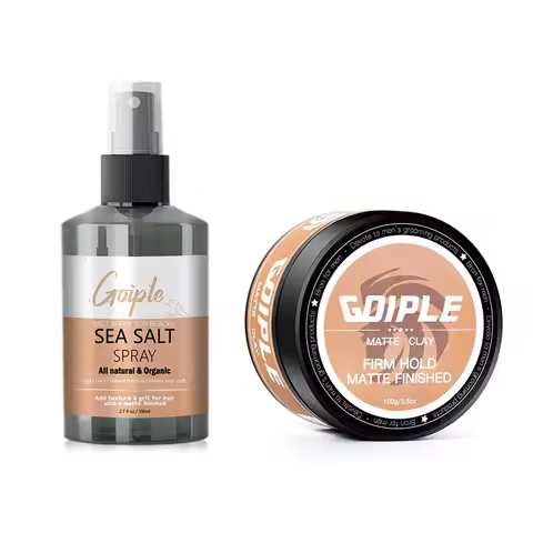 GOIPLE 24 Hours Firm Hold Hair Matte Finish Clay Styling Wax Water Base Pomade Sea Salt Spray for Me