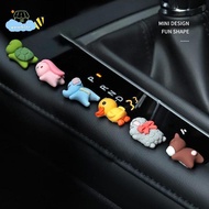 [LI] 6pcs/set Cute Lying Mini Turtle Car Interior Decoration Funny Auto Center Console Rearview Mirr