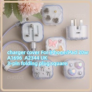 butterfly charger cover For iPhone 16 15 14 promax 20w A1696  A2344 UK 3-pin folding plug square Cha
