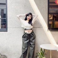 80s Barbour olive wax pants 深墨綠色 古著油布長褲防水雨褲