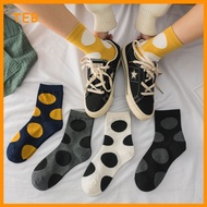 Polkadot Crew Socks Hipster Colorful Casual Trend / Stokin Panjang Polkadot Fesyen Warna Gaya Hipste