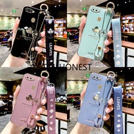 Casing OPPO F9 Pro Case Oppo A83 Cassing Oppo Reno7 z Reno 7z Case Oppo Reno 4F Reno4 lite F17 Pro Case Oppo A93 4G Phone Case Realme V11 GT Neo2 Wrist Strap Soft Silicone Rubber