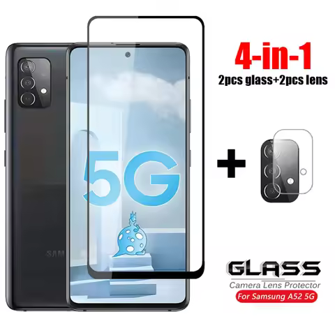 For Glass Samsung Galaxy A52 Tempered Glass for Samsung Galaxy A52 A53 A54 A72 A32 A22 A03S M22 M32 