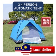 3-4 Person AUTOMATIC EASY CAMPING TENT 3-4P  Outdoor Camping