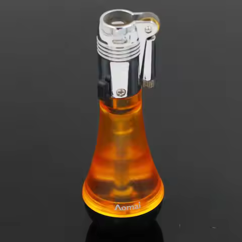 New Floating Flame Lighter Creative Ghost Fire Unusual Lighters Refillable Butane Nylon Visible Gas