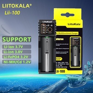 LiitoKala Lii-100 Battery Charger For 18650 18350 26650 16340 RCR123 14500 3.7V 3.2Viron 1.2V Ni-MH 