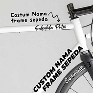 Stiker Custom Nama Frame Sepeda / Sticker Signature Tanda Tangan / Stiker Kostum Nama  Frame Sepeda 