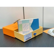 N40639 Blue Plaid Card Holder Wallet Series ROMY Card Holder OEQD