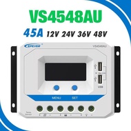 EPEVER ตัวควบคุมพลังงานแสงอาทิตย์45Aตัวควบคุมการชาร์จแบบ PWM VS4548AU อัตโนมัติ12V 24V 36V 48V พร้อม