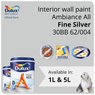 Dulux Interior Wall Paint - Fine Silver (30BB 62/004)  (Ambiance All) - 1L / 5L