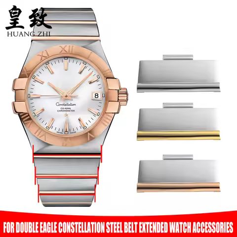 For Omega Watch Accessories Constellation Double Eagle Stainless Steel Watch Strap Section Extension