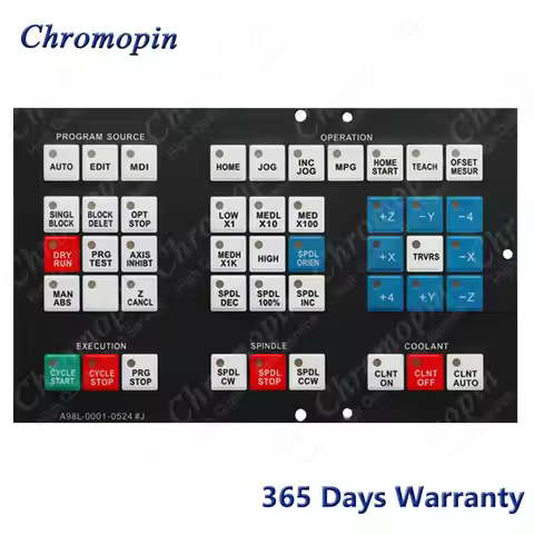 A98L-0001-0524 J Membrane Keyboard Keypad Switch for GE Fanuc A98L-0001-0524#J Operator Keyboard But