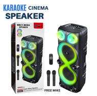 ZQS-8238 Super Bass 40W 8-inch*2 subwoofer wireless party speaker with RGB lights wireless microphon