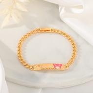 Hyl Jewelry 570B Gelang Anak Titanium Bangle Segar Bracelet Terbaru Perempuan Emas Bayi Muda Asli La