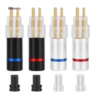 [BBQparty] 2Pcs Earphone Cable Pin Plug Connector for Sennheiser HD650 HD600 HD580 HD25