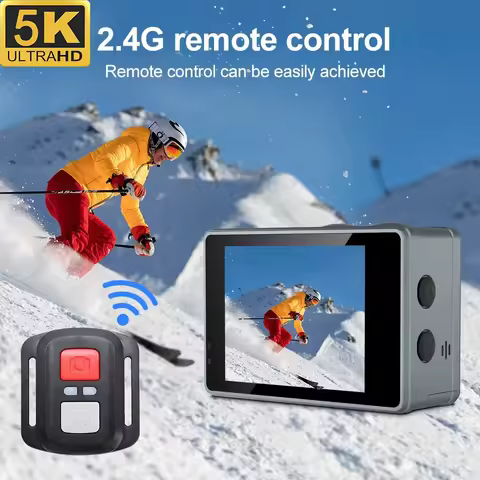 5K 30FPS Remote Control Action Camera Wifi Dual Color IPS LCD Screen Camcorder 170° Wide 30M Waterpr