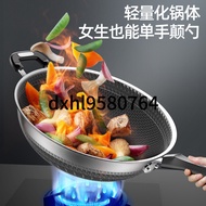 [Household Non-Stick Pan] 410 Stainless Steel Wok Household Non-Stick Pan Food Grade Stainless Steel