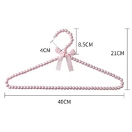 1/2/5/10ps artificial pearl bead bow hanger 40cm pearl dress long pants adult clothing hanger prince