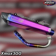 ท่อแต่งไทเทแท้พร้อมคอ GT-Tech ตรงรุ่นXmax300