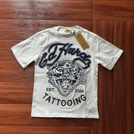 （！Same Day Logistics) Guangzhou Edhardy Hot Drilling Tiger Head Short Sleeve L-4xl Order Remarks Hei