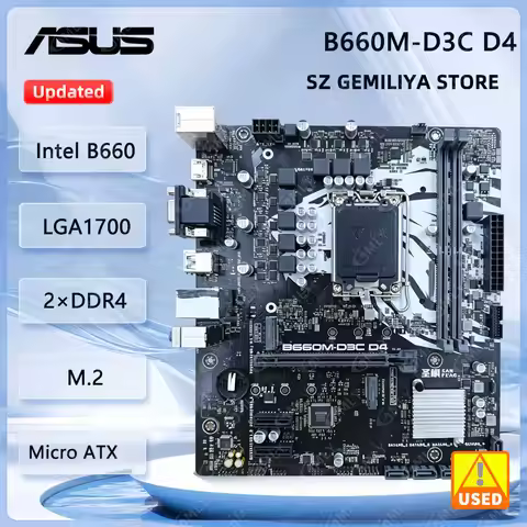 SHEN QI B660M-D3C D4 Motherboard Intel B660 LGA1700 2รDDR4 64GB Micro ATX support i5-12600 i3-12100T