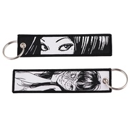 Junji Ito Tomie Kawakami Japanese Horror Manga Uzumaki Keychain Key Tag Chain Fob Ring