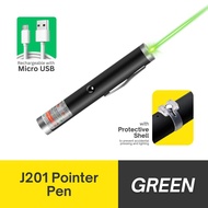 J201 5mw Presentation Pen Pointer Green Red Light Beam Long Range USB Rechargeable Battery Indicator