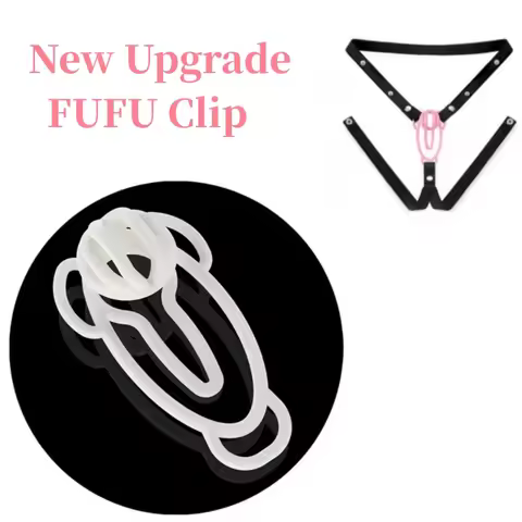 New Upgrade FUFU Clip Panty Chastity Belt for Sissy Mimic Female Pussy Chastity Device Anti-Cheating