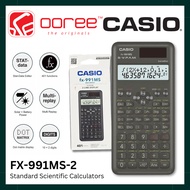 CASIO FX-991MS-2 STANDARD SCIENTIFIC CALCULATOR (2ND EDITION) WITH 2-LINE DISPLAY, 401 FUNCTIONS, SO