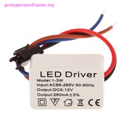 prosperoneframe  1Pc LED Driver 260mA 1-3W LED Power Supply Adapt AC 85V-265V to DC 5-12V LED Lights Transformers Driver for LED Drive Power   MY