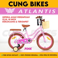 Girls' Bike Size 12 16 18 Inch ATLANTIS MINI W7 WT LUGGAGE
