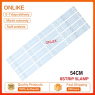 8pcs/set led backlight strip for TCL 48" TV 4C-LB4805-HQ4 TOT-48D2700-8X5-3030C-V3 4C-LB4805-YHEX1 4