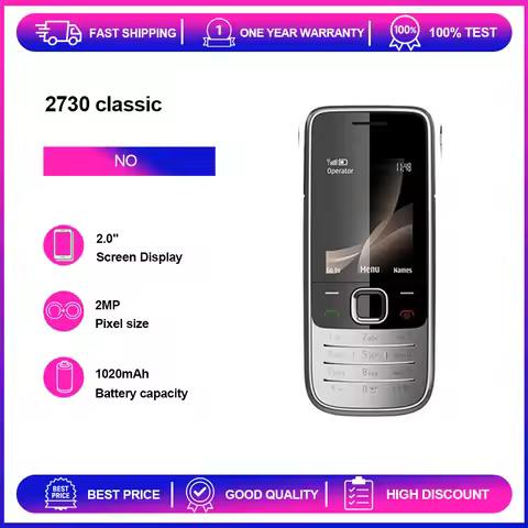 Unlocked Refurbished 2730 classic 2730C 2MP 2G/3G GSM 900 / 1800 1020mAh Phone Russian Arabic Hebrew