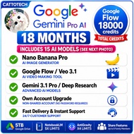 [NEW] Google AI Pro 18 Months, Gemini AI Pro, Google Flow 1000 credits Video, Veo, Nano Banana Pro, 
