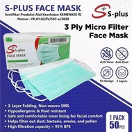 Masker 3 Ply / Masker Medis 3Ply Masker S-plus Surgical
