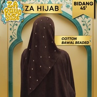 ZOE ARISAH Syerilla Sevilea Beads Hijab Tudung BIdang 45 Japanese Cotton Bawal Manik Batu Diamond Cr