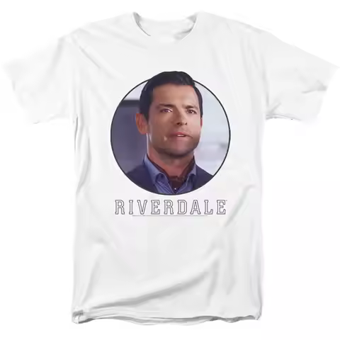 Riverdale T Shirt Hiram Lodge Portrait White