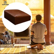 [SONONIA] Meditation Cushion Prayer Cushion for Knees Tatami Wooden PU Leather Comfortable