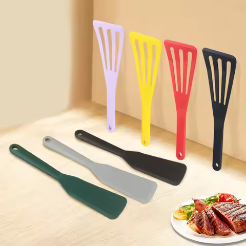 1PC Silicone Frying Spatula HighTemperature Steak Spatula Frying Fish Spatula Non-stick Cooker Speci