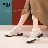 Summer Sequence Genuine Leather Dancing Shoes Women 2023 New Style Dance Shoes Soft Sole Breathable Square Dance Women's Shoes Adult Modern Friendship