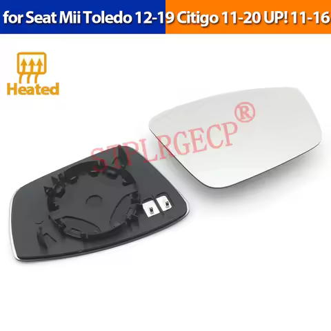 Left Right Side Sliver Heated Wing Mirror Glass LH RH Rear View Mirror Plate for Seat Mii Toledo 12-