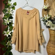 Beige Lasercut Blouse
