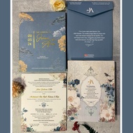 Hard Cover Single Board Wedding Invitation Plus Envelope Size 18 x 23 CM VIP