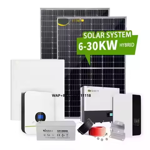 6kw 10kw 20kw 30kw Complete Home Solar Panel Grid Energy System Lithium Life04 Battery MPPT Solar Po