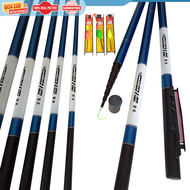 Joran Tegek GoldFish Fullset Size 2,7M - 7,2M Biru Putih Fishing Rod Murah Ringan